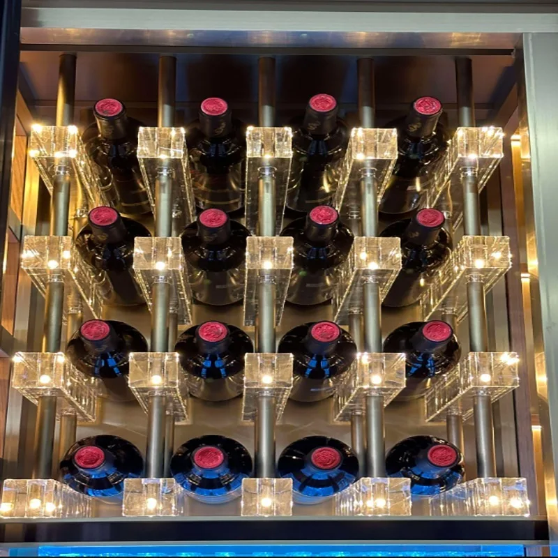 

Wine Cabinet with LED Lighting and Customizable Color