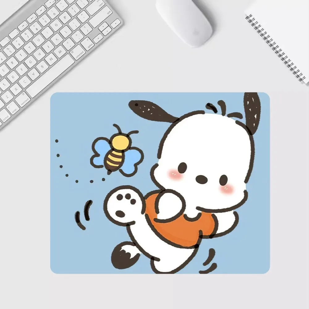 Cartoon Cute P-Pochacco Mousepad Computer Desk Mat Table Keyboard Pad Laptop Cushion Non-slip Deskpad