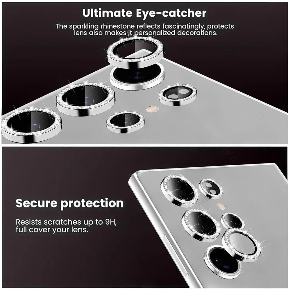 Diamond Metal Ring Camera Protector Case For Samsung Galaxy S25 S26 Ultra S25+ S 25 26 Plus 5G Full Cover Lens Protection Glass