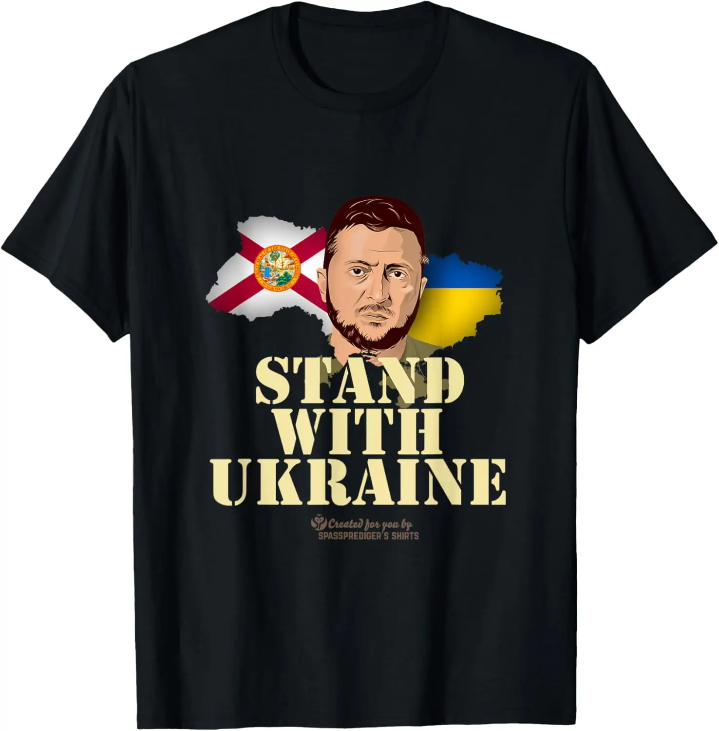 2024 New Ukraine USA Flags  Tee Florida Zelensky Stand with Ukraine T-Shirt  Men and Women Clothing  Graphic T Shirts Harajuku