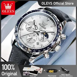 OLEVS 2945 Watches For Man Top Brand Young Fashion Original Quartz Wristwatch Waterproof Leather Starp Luminous   Reloj Hombre ﻿