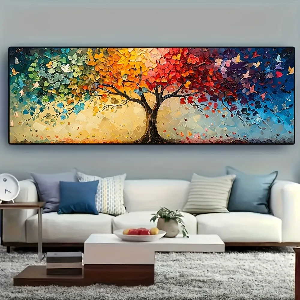 

Extra Large Abstract Tree of Life Canvas Painting Print, Wall Art Poster, Bedroom Living Room Decoration, Modern Home Decor