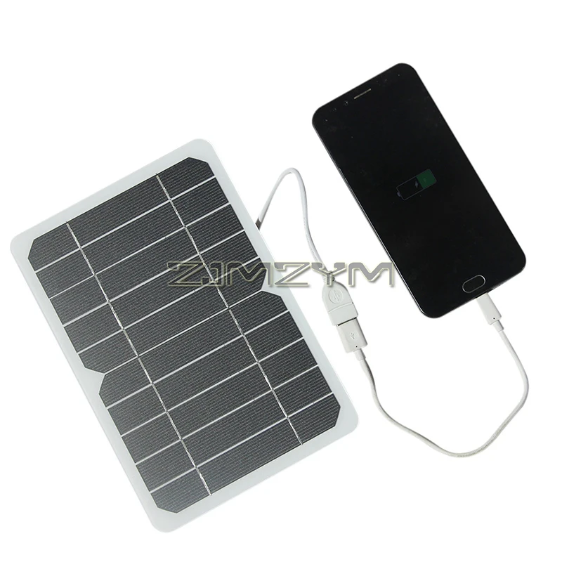 5W 5V Solar Charger Portable SunPower Solar Panel with USB Output for Phones, Power Banks, Tablets, Camping, Hiking, Backpacking