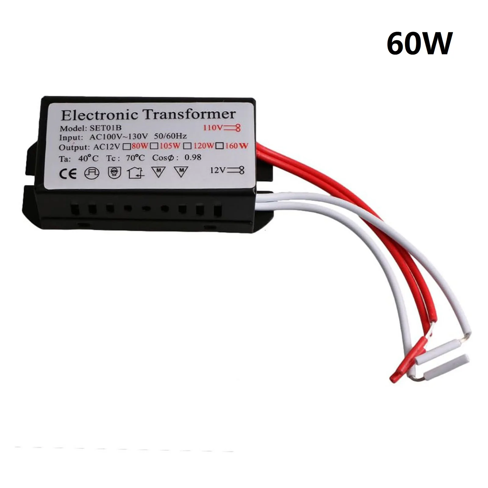 

AC110V~130V to AC12V Electronic Transformer Improved Power Quality Dimming/Segmentation Support (89 characters)