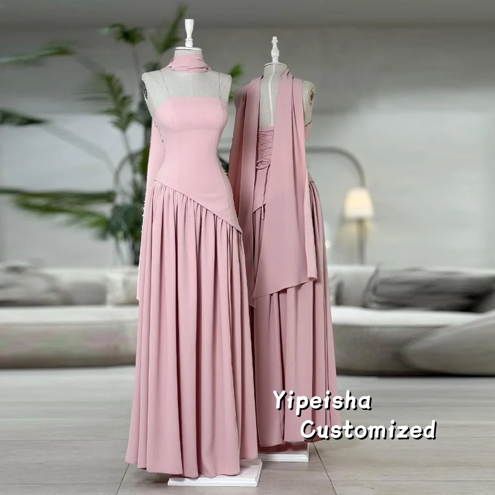 

Customized Elegant Pink Princess Long Evening Dress Women New Design Prom Gown Party Birthday Dresses Vestido