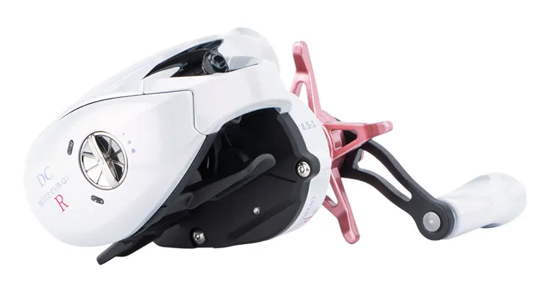 DEUKIO Baitcasting-Rolle DC Elektronische Bremse 8.5:1, 7-Serie Aluminiumlegierungsgehäuse IP67 6+1BB Salzwasser-Angelrolle Pink – Detail 16