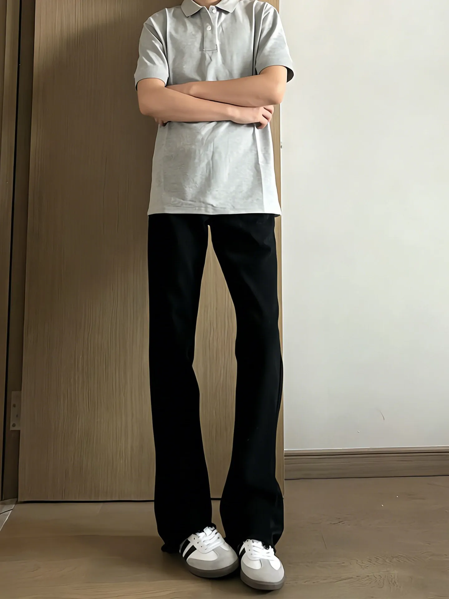 

Черные мужские джинсы с высокой талией и эффектом подтяжки ягодиц, в американском стиле High Street, Cleanfit, с расклешенными штанинами, молодежные, модные