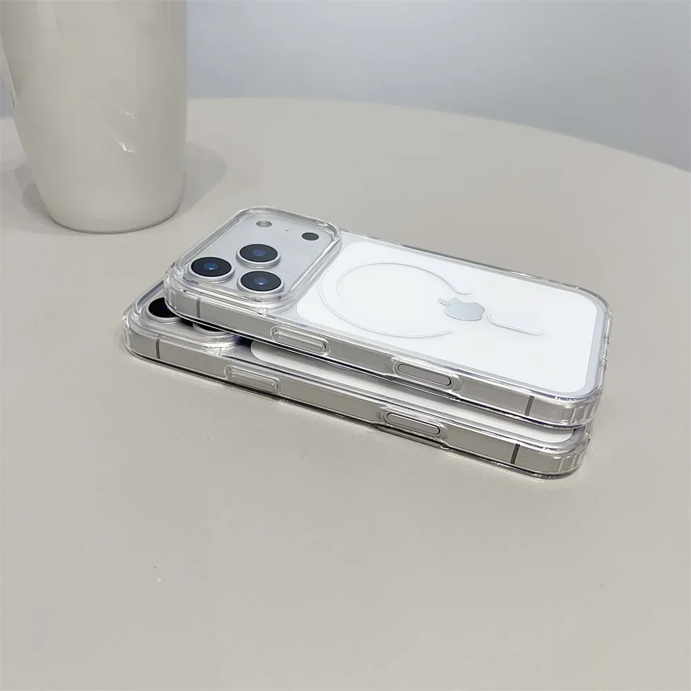 Original Transparente Magnetische Handyhülle für Magsafe für iPhone 18 Pro Max 17Pro 16 15 14 13 12 11 Klare Kabellose Ladehülle – Detail 8