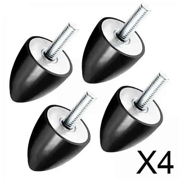 

4x 4Pcs Rubber Shock Absorber Shock Absorber Mounts W/Threaded Shape Isolators Rubber Mount for Garage Motor