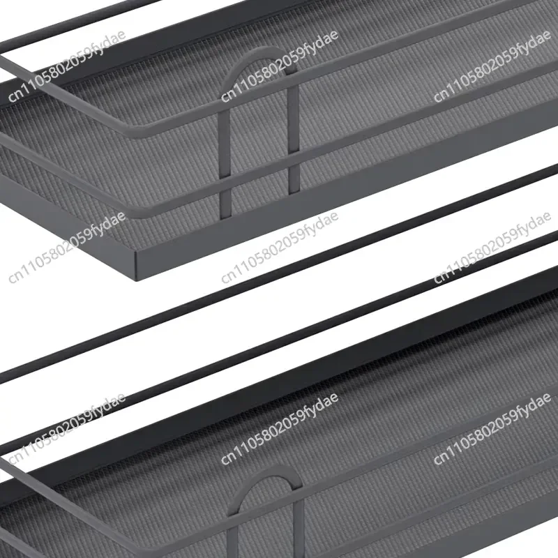 Modern steel soft-close pull-out kitchen storage basket adjustable tray non-slip base space-saving drawer storage cabinet
