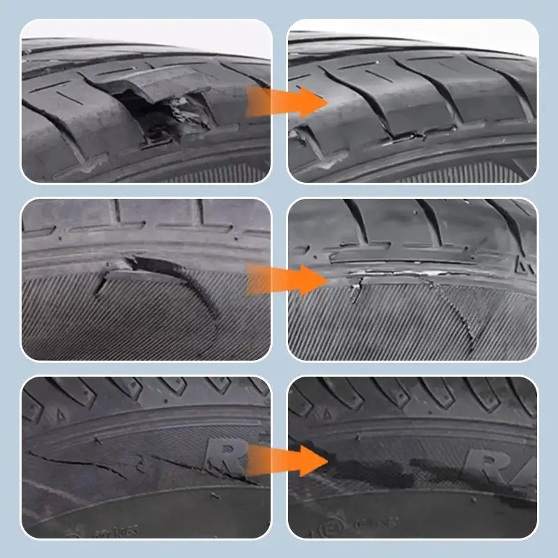 Car Tire Repair Glue Rubber Strong Adhesive Tyre Sidewall Puncture Instant Super Glue Waterproof Temperature Resistant Insulate