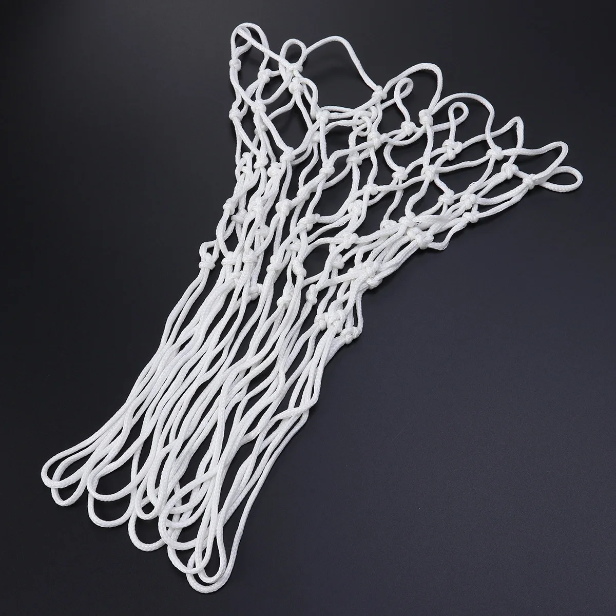 Rede de basquete de nylon com brilho noturno, 2 peças, resistente ao desgaste, serve para aro de basquete padrão, perfeita para patios internos e externos