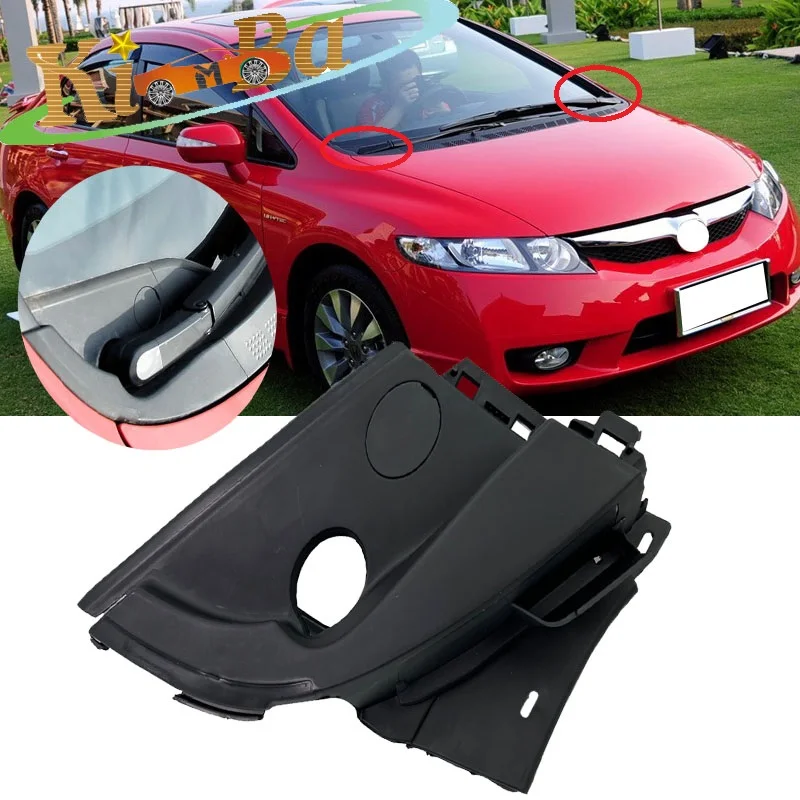 KIMBA Car Front Windshield Wiper Side Trim Cover Water Deflector Cowl Plate For HONDA Civic 2006-2011 CIIMO 2012-2014