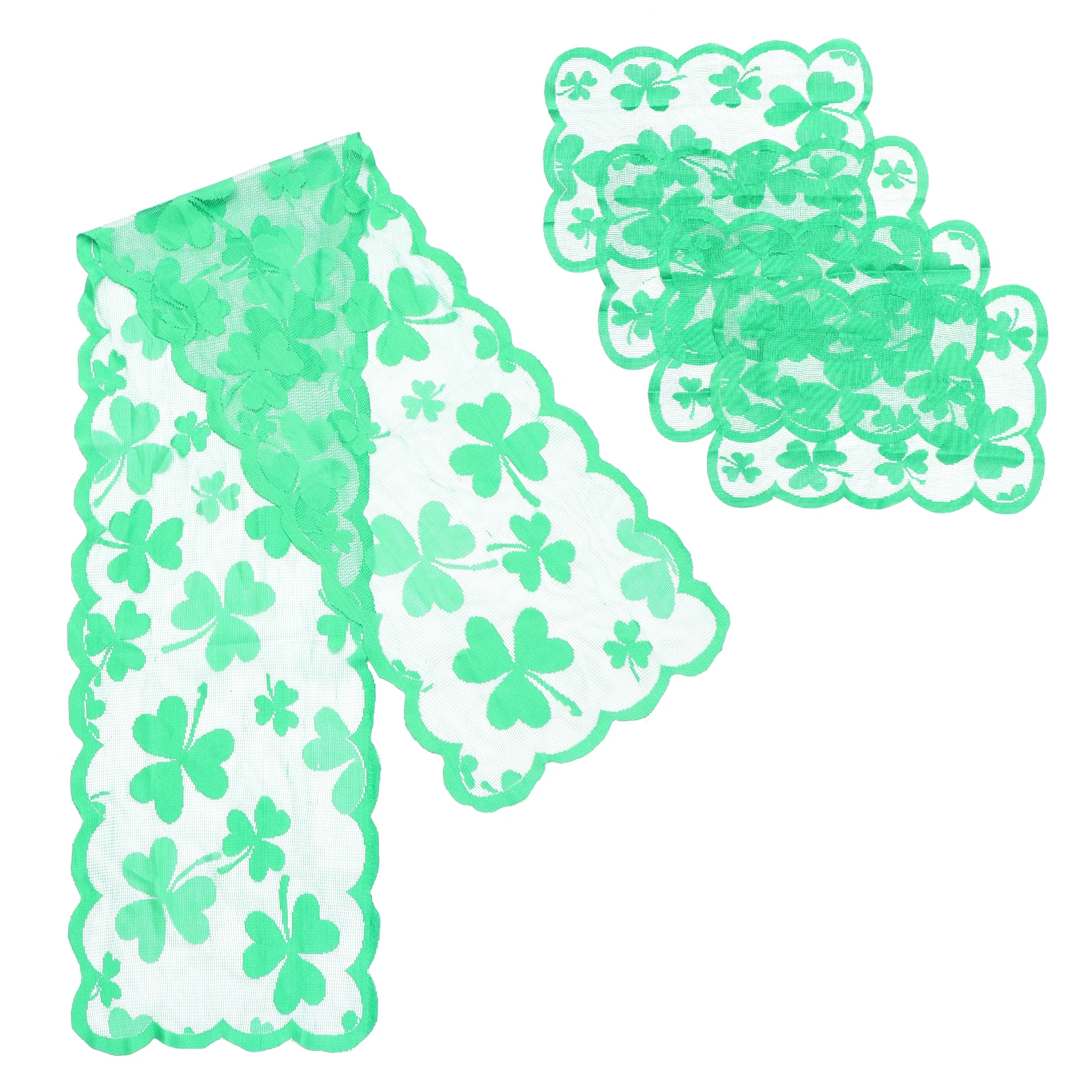 

1 set 1 Set Shamrock Design St. Patrick'S Day Placemats Mats Set Reusable Eco-Friendly Decorative Pads Festive Table Decoration