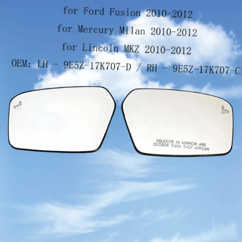 Auto-Rückspiegel - Geeignet für Ford Fusion 2006-2010 Seitenspiegel mit Heizfunktion und Blindspot-Linsen