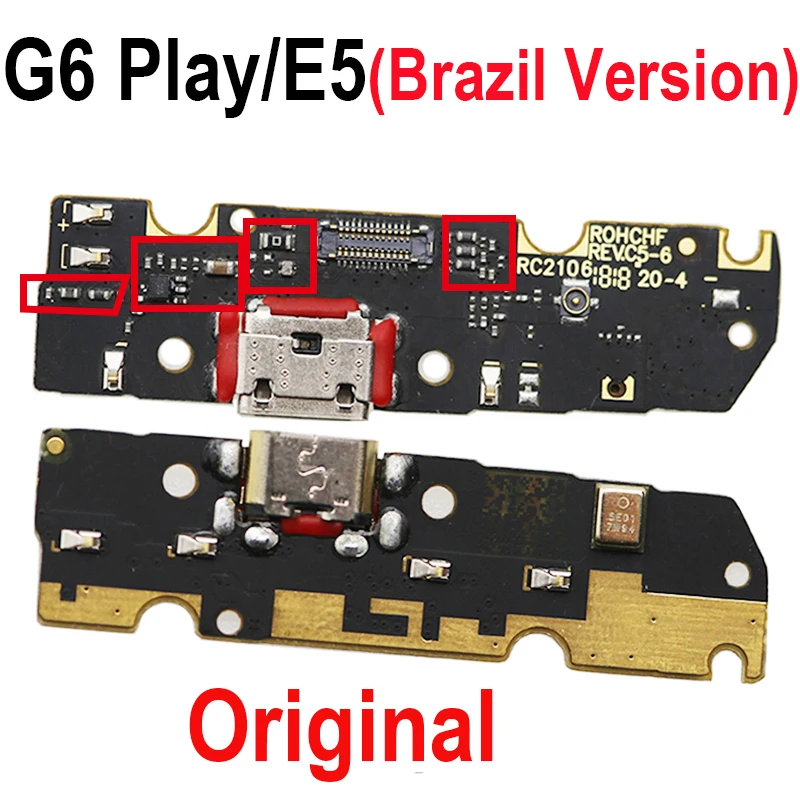 Original Charge Board Loading Dock Port Connector Flex Cable For Motorola Moto G6 Play XT1922 E5 XT1944 USB Charging Replacement