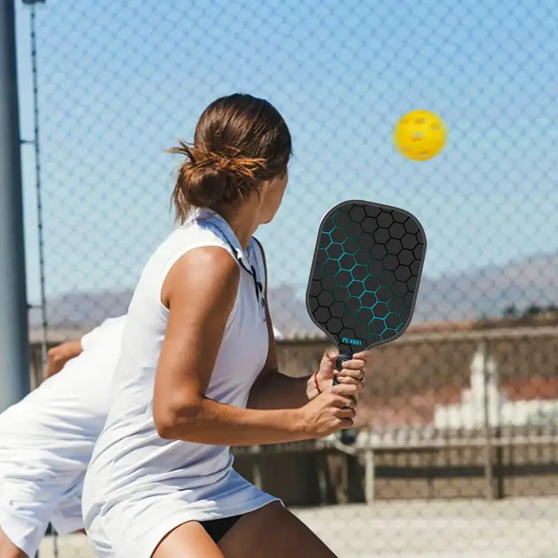 Set Paddle bola acar, Set 2 raket Pro permainan dalam dan luar ruangan, dayung bola acar dengan 4 bola acar