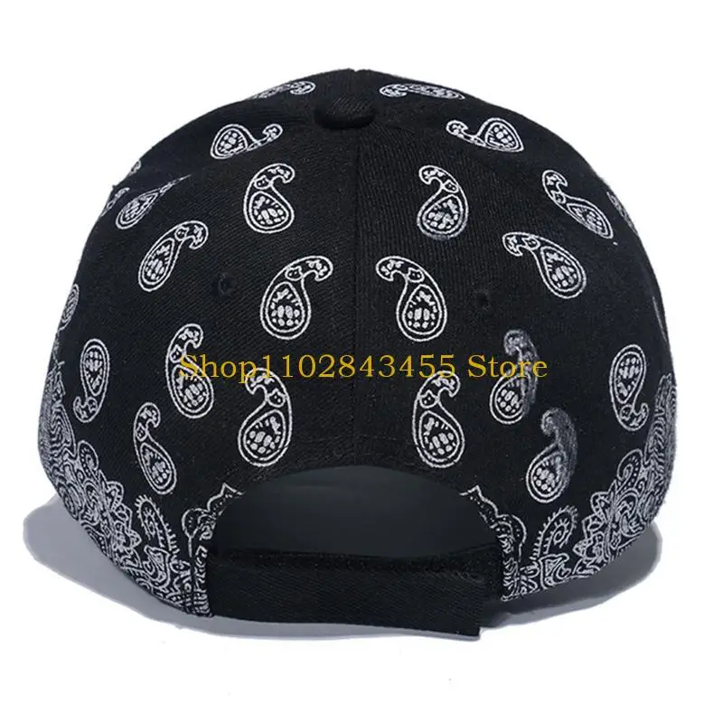 49MC Women Men Baseball Hat for Sun Caps Adjustable Dad Cap for Outdoor Sports Exquisite Cashew Print Fit for Most Adults