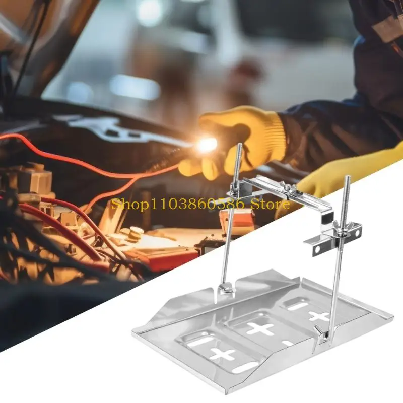 242A Adjustable Battery Bracket Set Stainless Steel Construction Secure Fixation For Multiple Vehicle Types Corrosion Resistance