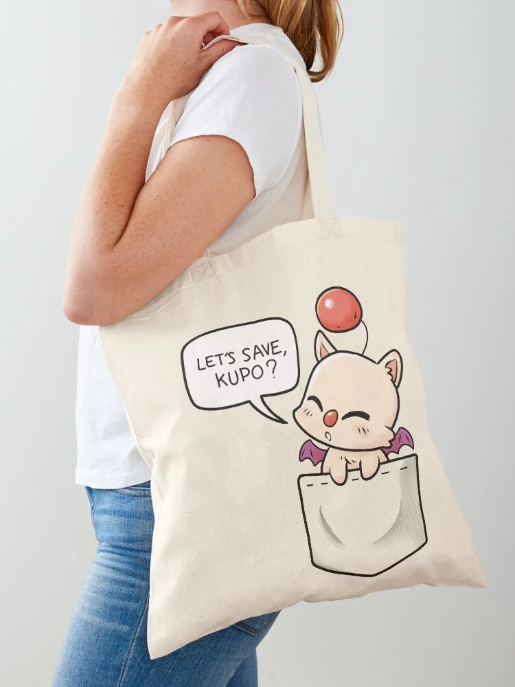 Pocket Moogle Let's save kupo Tote Bag Canvas Shopper bag free delivery bags tote bags cloth bags