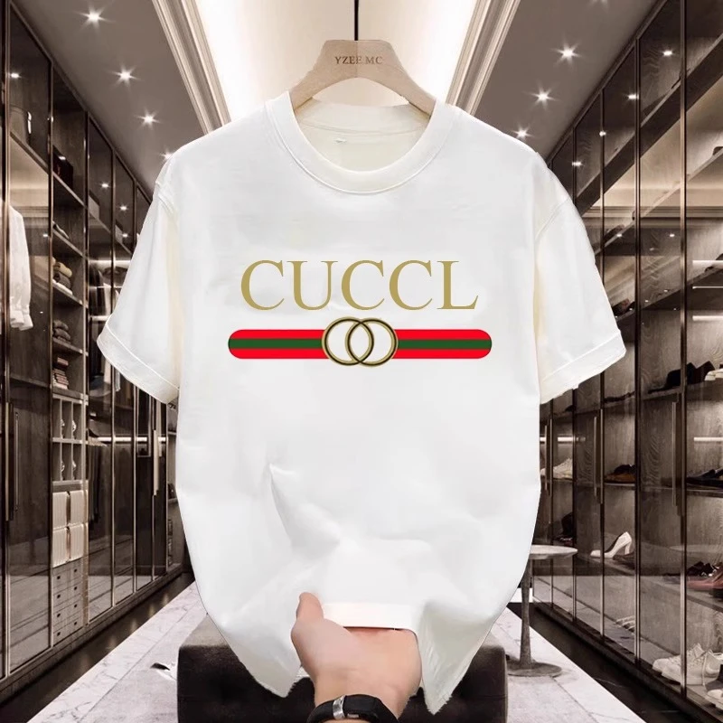 New European and American Trend Short-sleeved T-shirt for Men 2026 New G Cotton Fashion Short-sleeved s T-shirt