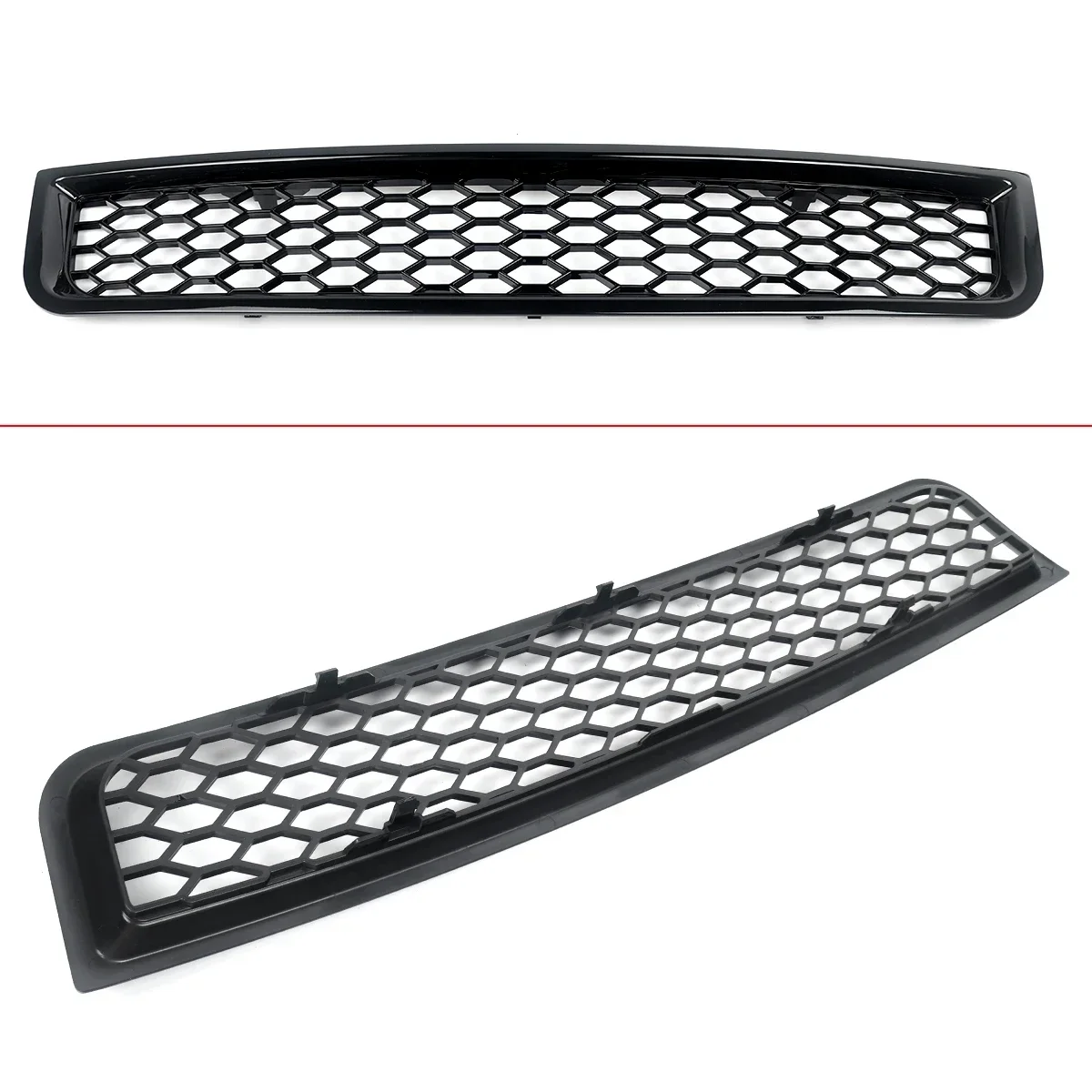 Grille supérieure et inférieure avant et antibrouillard, maille en accent d\'abeille, accessoires de filet, noir, style RS, Audi A4 Gods 2002-05,