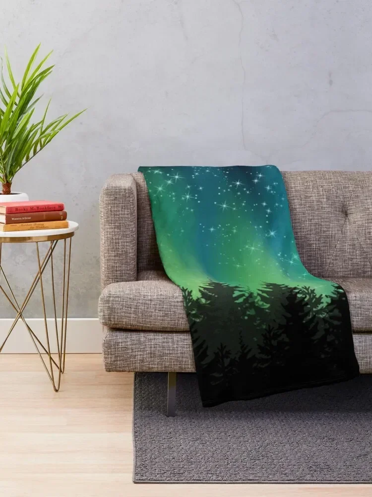 Northern Lights Throw Blanket Picnic Luxury Designer Blankets