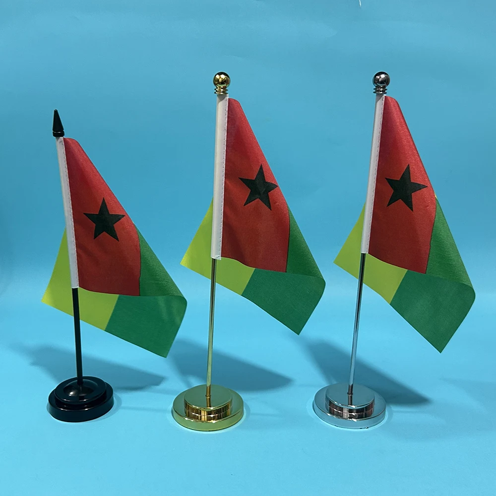 SKY FLAG Office Desk Flag of Guinea-Bissau Flag 14x21cm Guinea-Bissau National Flag Country Banner Desk Ornaments Flags