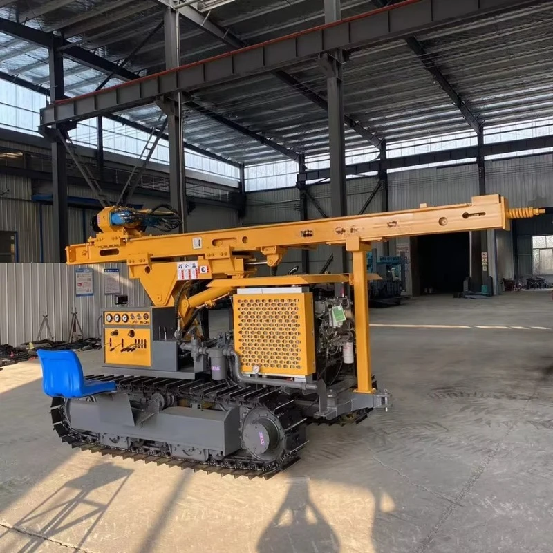 Crawler Solar Drilling Rig Hydraulic Pile Driver For Photovoltaic Ground Foundation Ground Screw Piling Boring Support