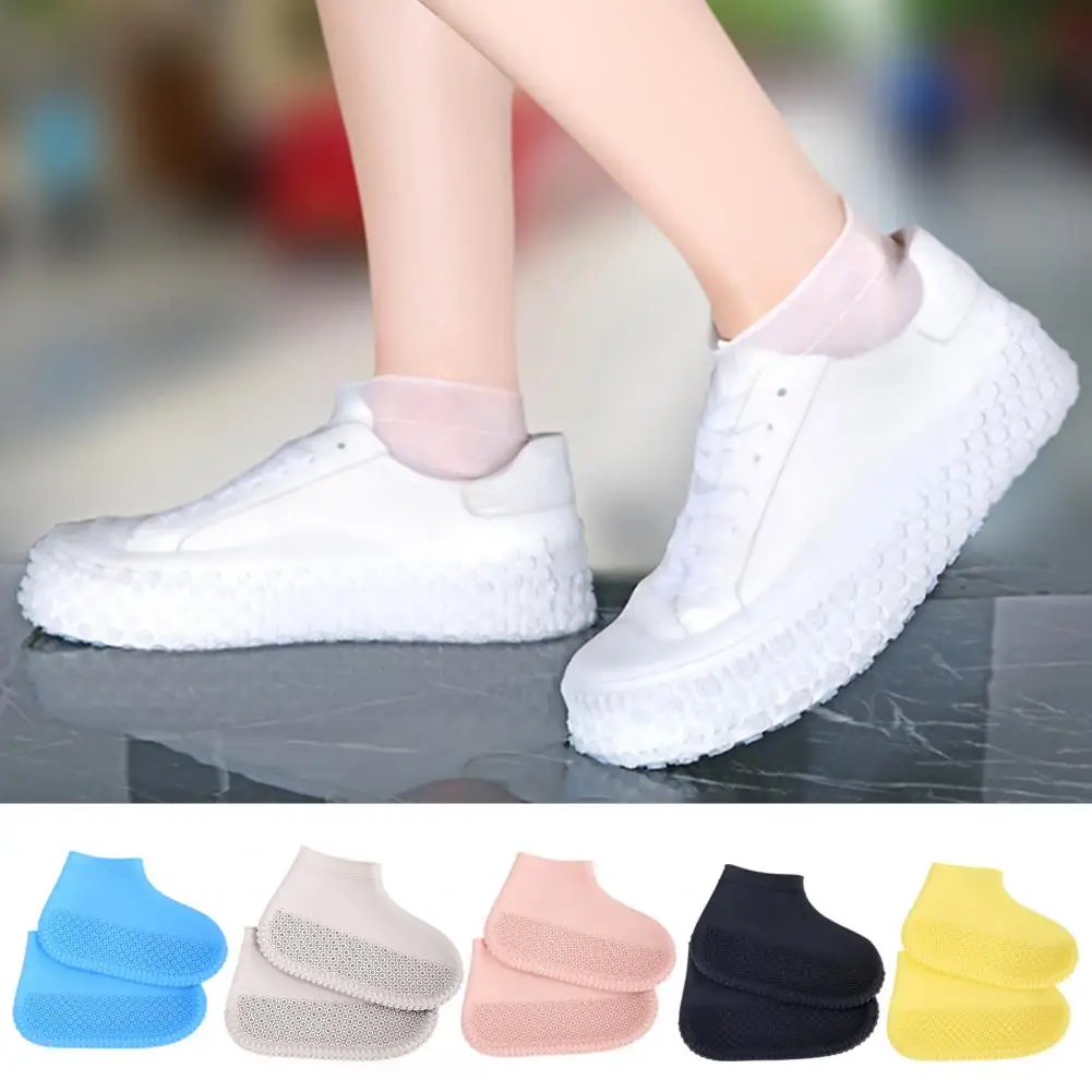 Summer Waterproof Rain Shoe Cover Non-Slip Silicone Reusable Overshoes Men Women Travel Outdoor Rain-proof Boot Shoes Protector