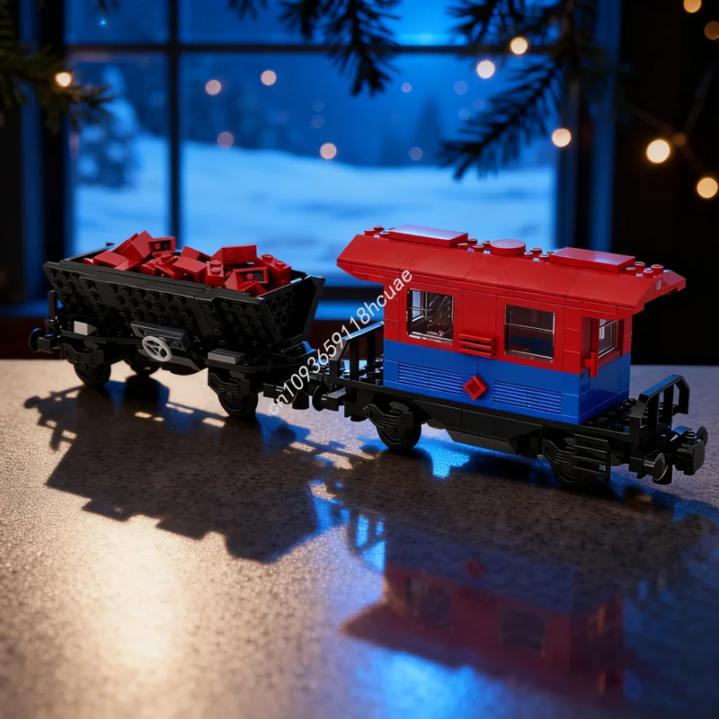

250pcs MOC Ballast Passenger Wagon Trains City Model Building Blocks DIY Education Toys Brick Christmas Gifts Kids Birthday