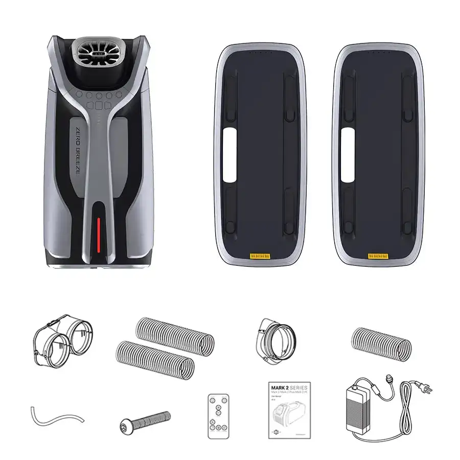 Portable Air Conditioner Zero Breeze AC DC Solar Mini 2300BTU Solar Battery Power Air Conditioner Portable for outdoor travel