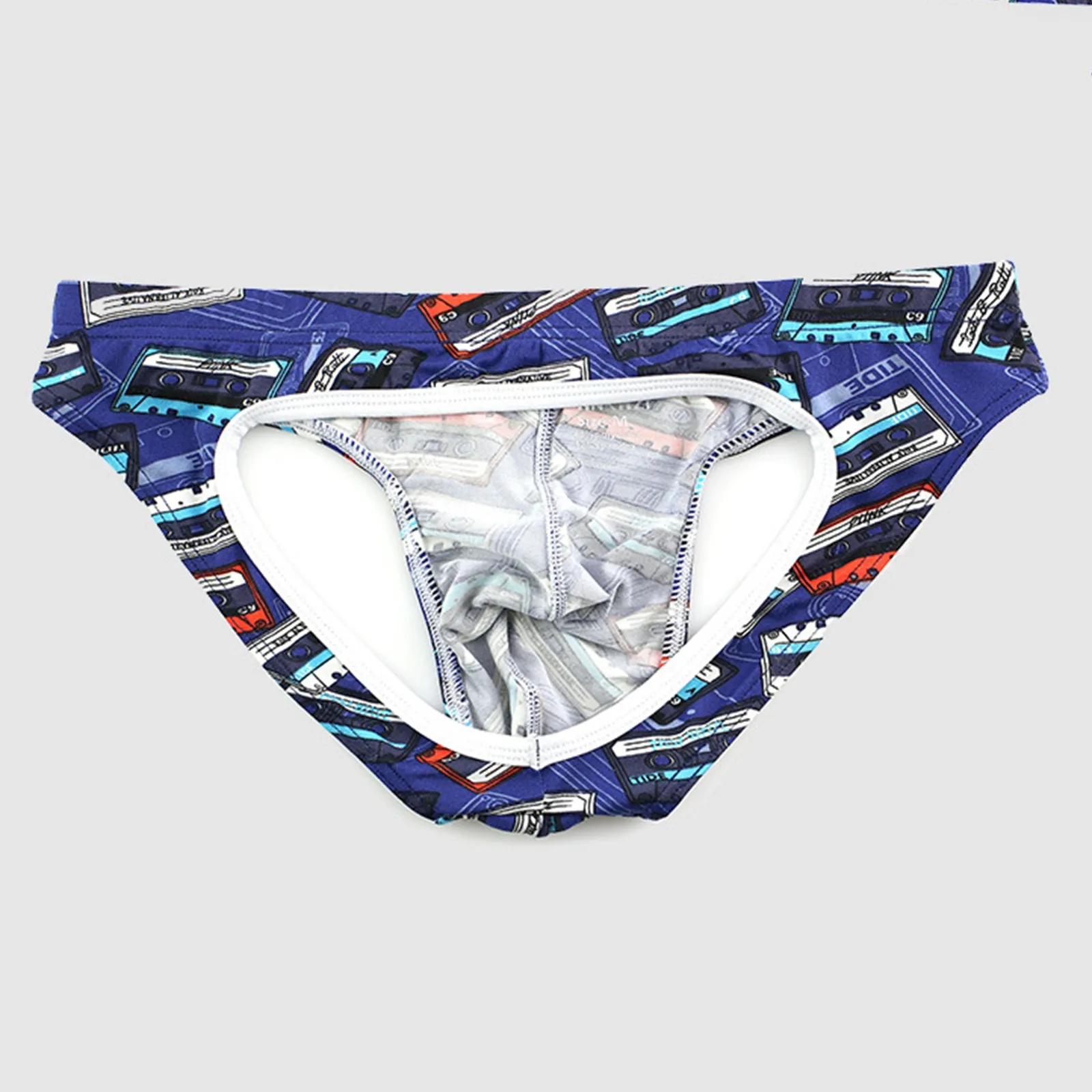 لباس داخلي كلاسيكي مطبوع عليه رسوم كرتونية للرجال ، مثير على شكل حرف U ، خصر منخفض ، بنطلون مرن ، مفتوح من الخلف ، ملابس داخلية قابلة للتنفس ، حقيبة ش