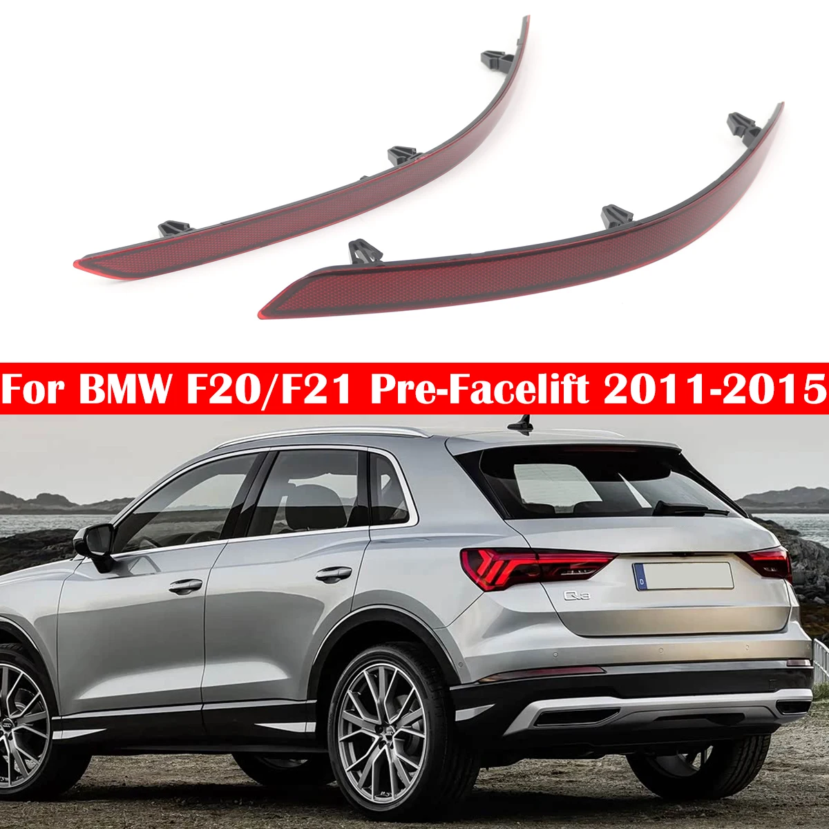 

Автомобильный задний бампер-отражатель (левый/правый) для AUDI Q3 2019-2024 (83A) 83G945105 83A945105A 83G945106