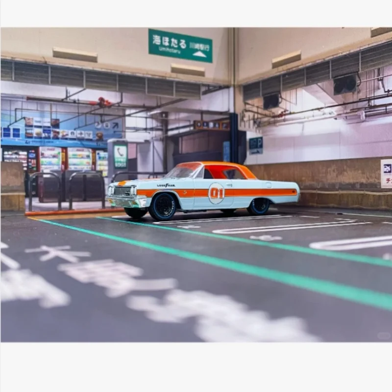 

Greenlight 1:64 1964 Chevrolet Impala SS-Gulf Oil 41150-A Модель игрушечного автомобиля Детский подарок.