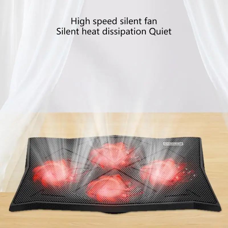 Ventilador enfriador para ordenador portátil para juegos C90F ajustable con 2 puertos USB, almohadilla refrigeración para