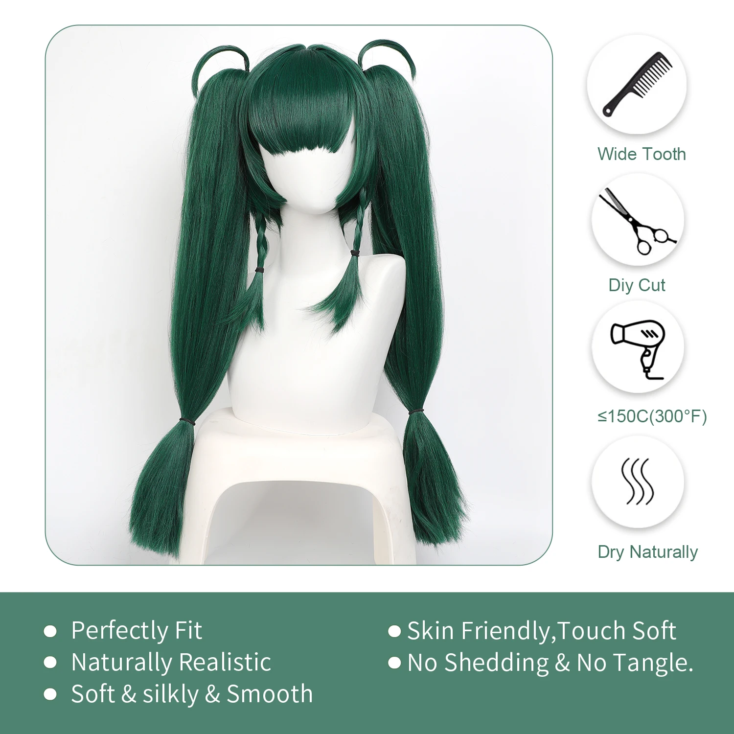 Anime Wig Qingyi Cosplay Wigs Zenless Zone Zero Game Roleplay wig Synthetic Wig Anime Party Masquerade Carnival Cospaly Daily