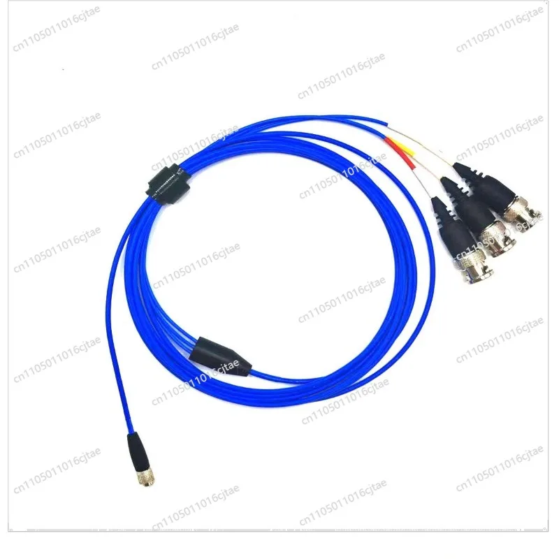 For 1/4-28 UNF To BNC Four-pin Connector for PCB Three-axis Sensor Vibration Acceleration Cable