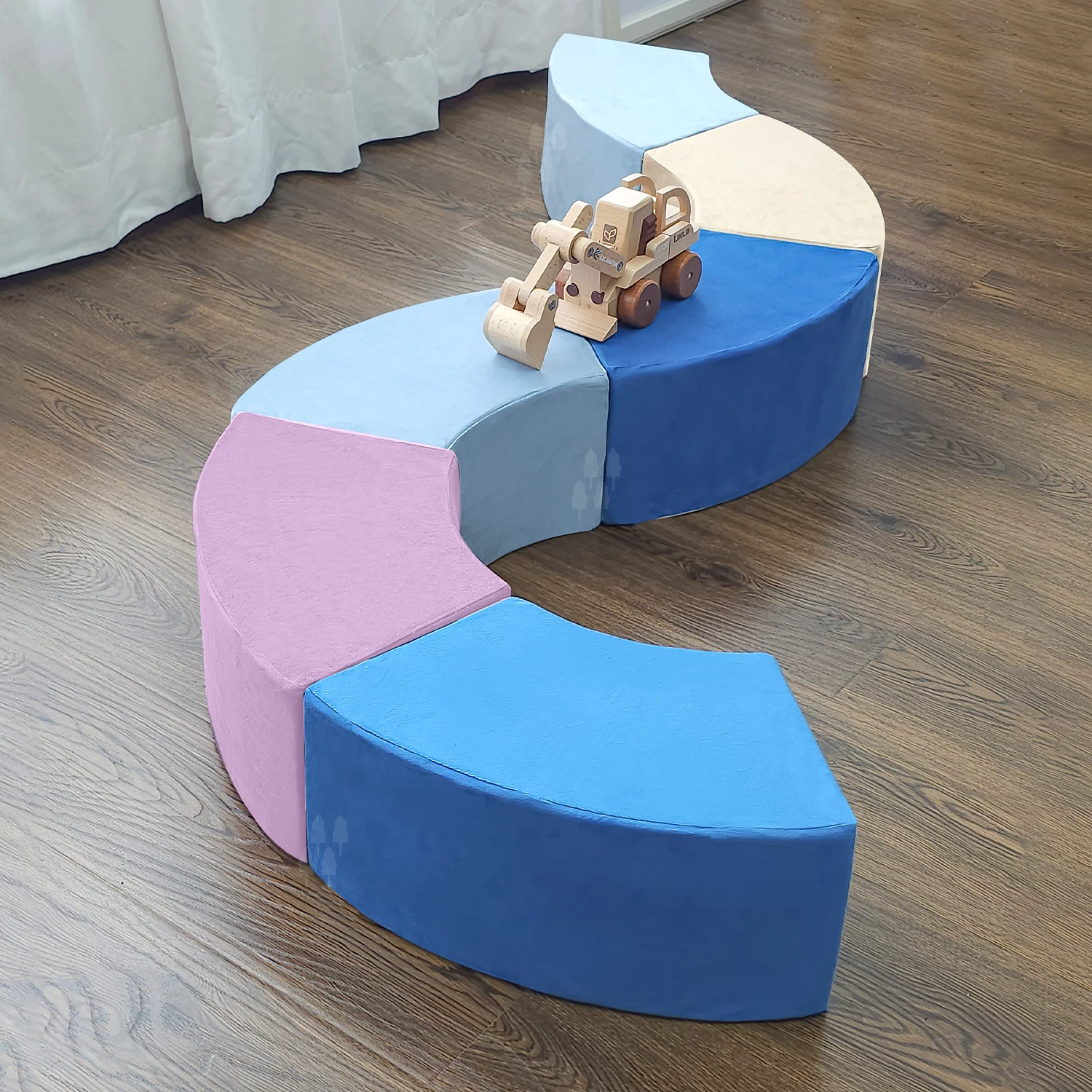 Modern Design Children's Upholstered Sofa for Kindergarten School Waiting Area Public Furniture Combination
