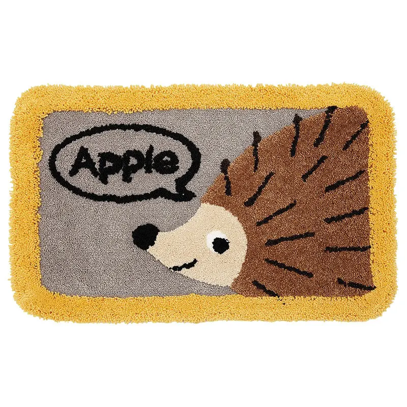 Cartoon bathroom imitation velvet  absorbent floor mat, toilet non-slip mat, household door mat, quick-drying toilet floor mat
