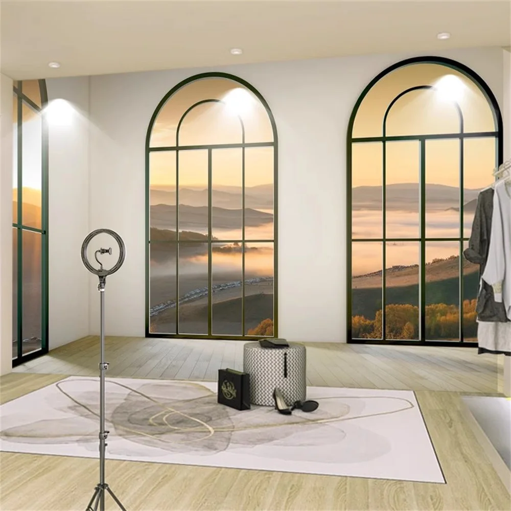 custom Window background wallpaper visual extension space wall paper landscape mural wallpaper outside window Wall stickers