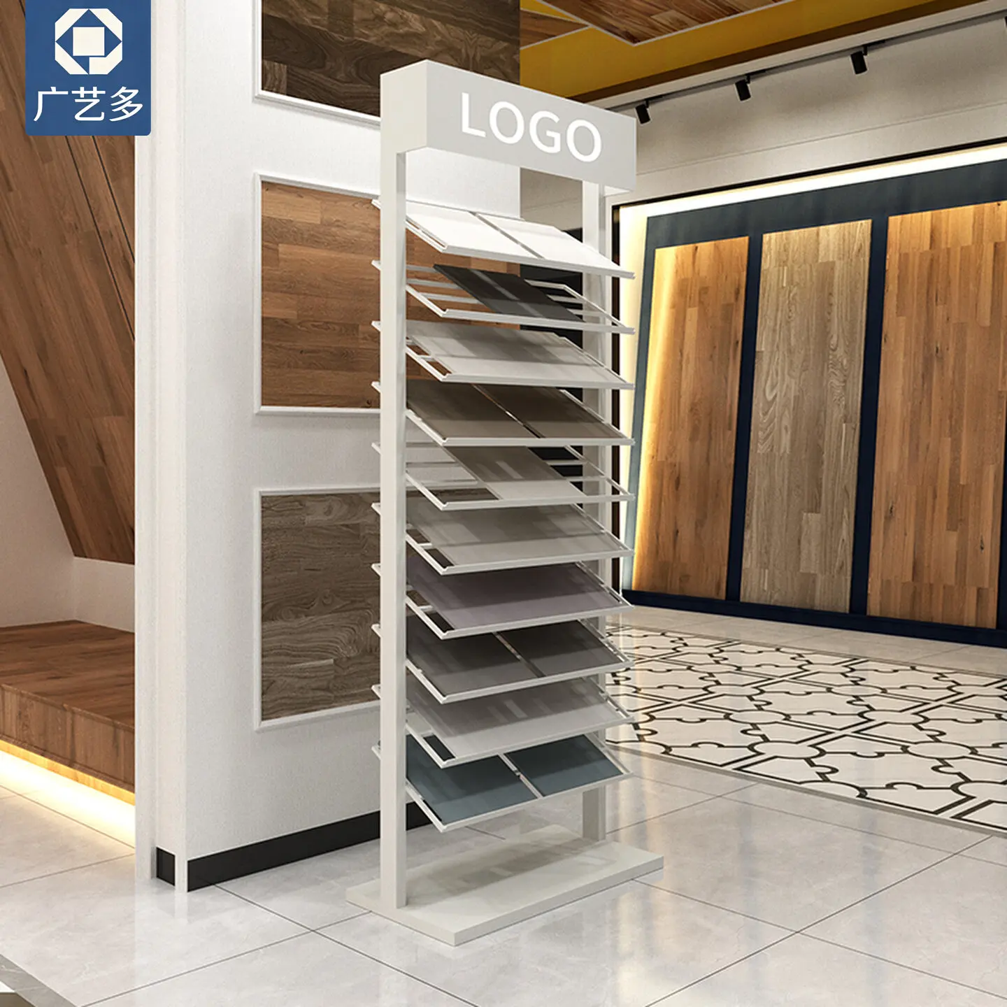 Tile display stand Wood floor Sample stand Marble slate stand Cabinet door shelf