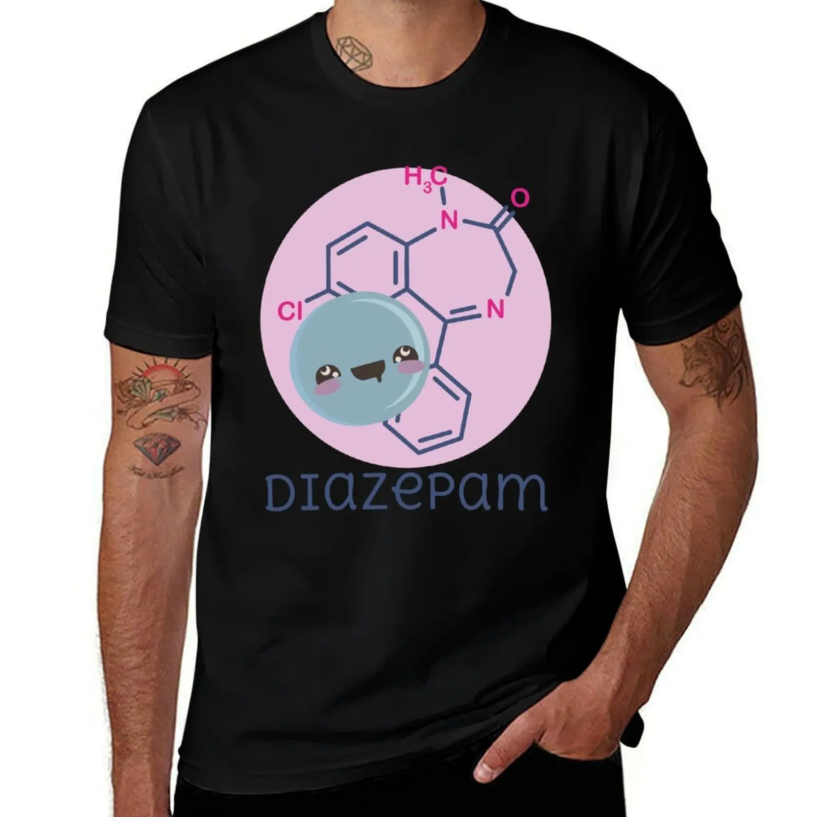 

Diazepam T-Shirt Casual Pattern Print Tee Shirt