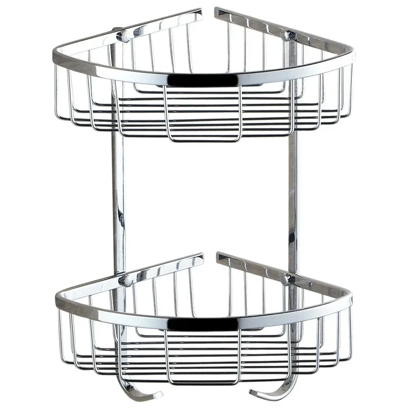 

Bathroom Shelves Corner shelf Chrome Stainless Steel 304 Wall Bathroom Shelf Shower Caddy Rack Bathroom Accessories Shelves