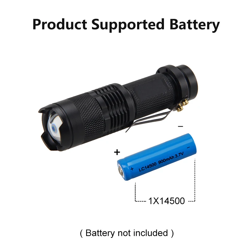 Mini-LED-Taschenlampe, grün/rot, mit Zoomfunktion, taktische Taschenlampe, tragbare Jagdlampe, einstellbare Taschenlampe für Wanderungen. – Detail 6
