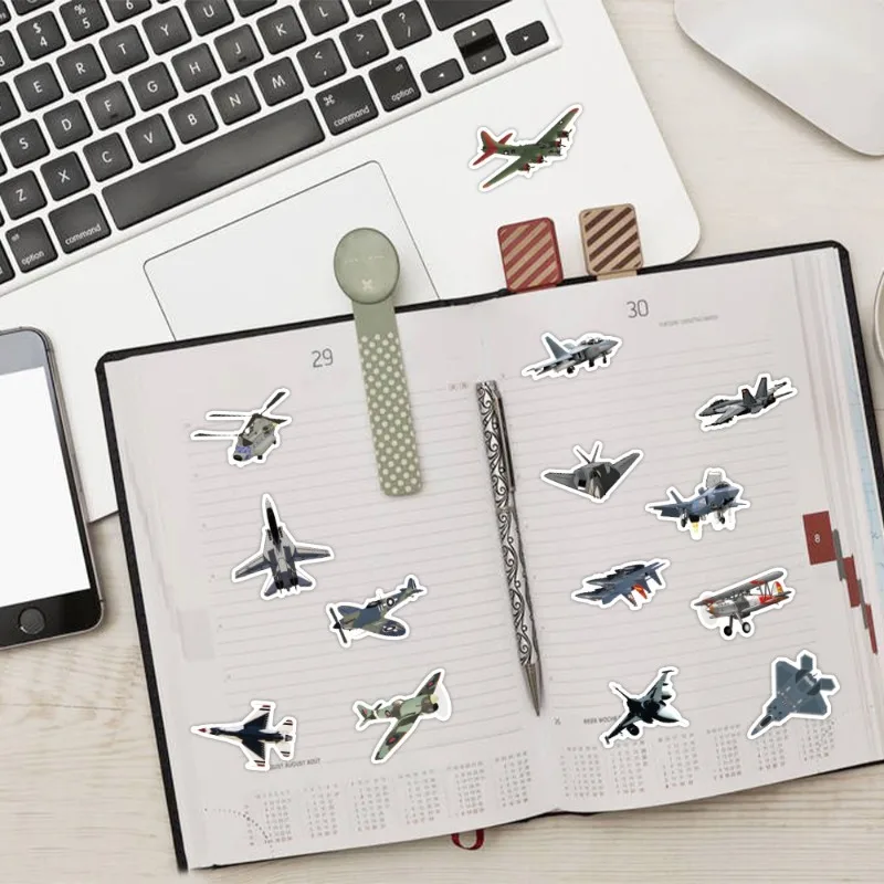 60 個の漫画パーソナライズされた飛行機クリエイティブ落書き装飾ステッカー