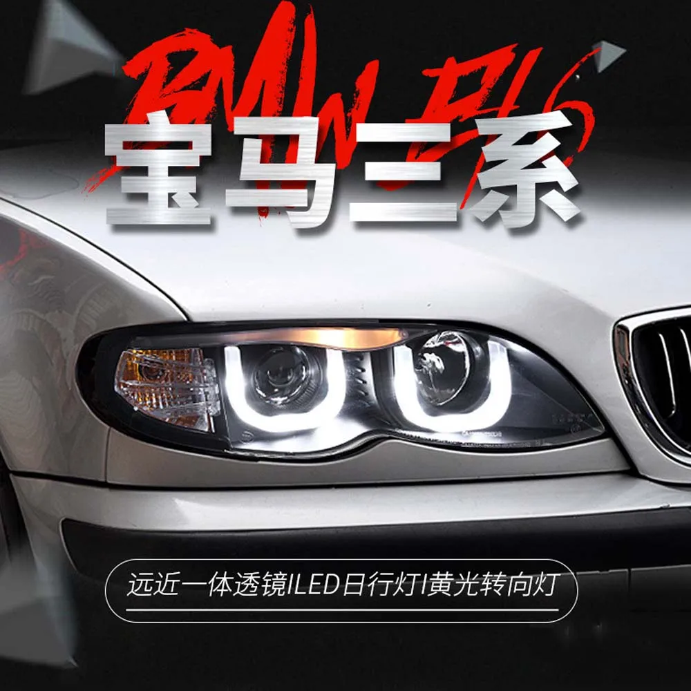 

Car LED Headlight Assembly For BMW 3 Series E46 01-04 Front Lamp Daytime Running Light Headlamp Dynamic Streamer Turn Signal