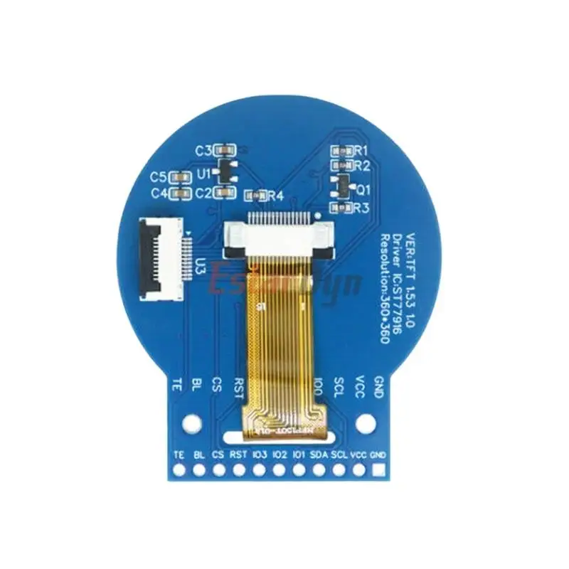 SAVAGESR 1.53 Inch Round TFT LCD Display 360x360 ST77916 QSPI Interface Color Screen for Smart Watch DIY