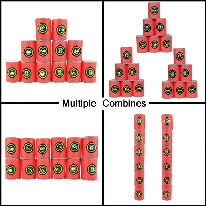 ZIVCONCING ソフト弾丸ターゲット 6-30個、EVA弾丸ダーツターゲット、ナーフブラスターガン対応(2.36×1.57インチ)