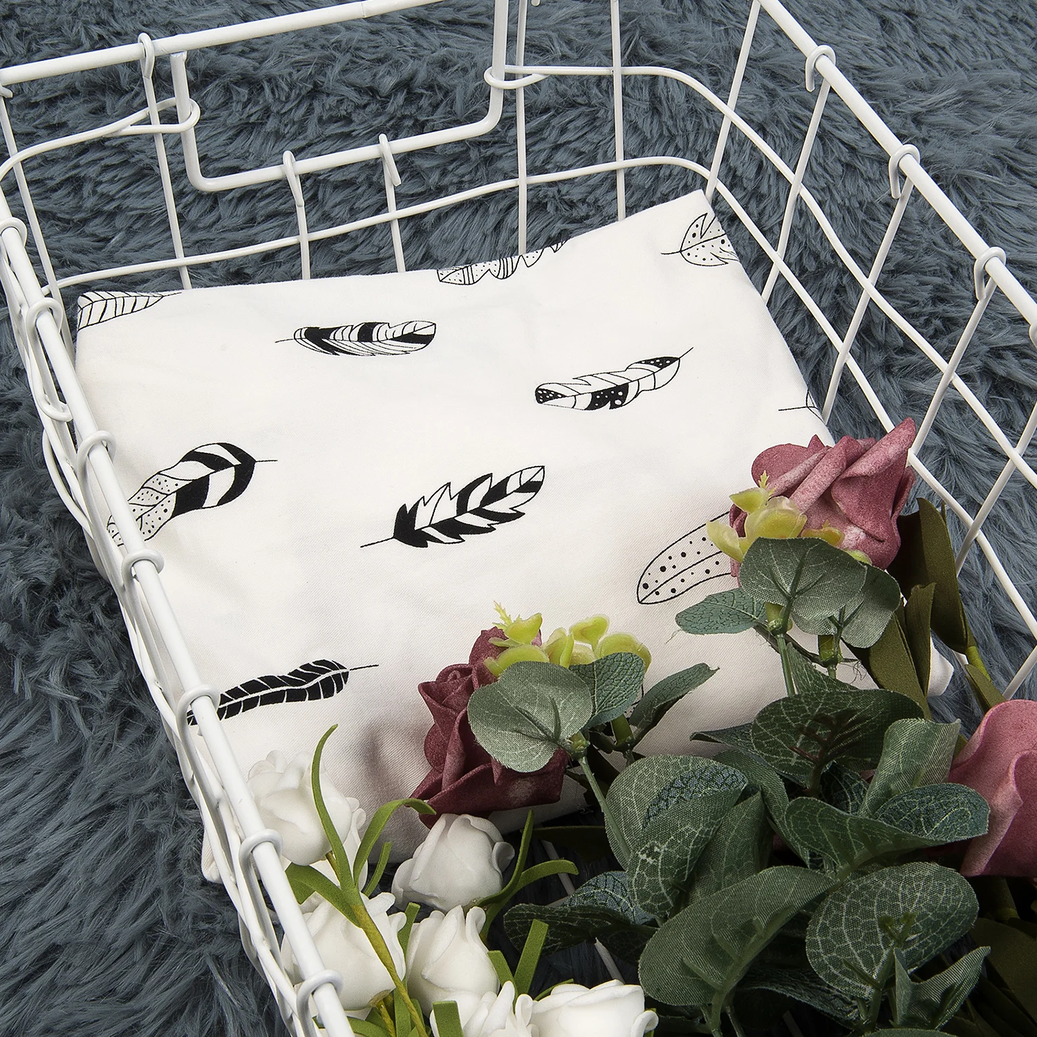 غطاء وسادة تغيير الحفاضات قابل لإعادة الاستخدام وقابل للتنفس من القطن الناعم لحديثي الولادة مع تصميم عصري #3